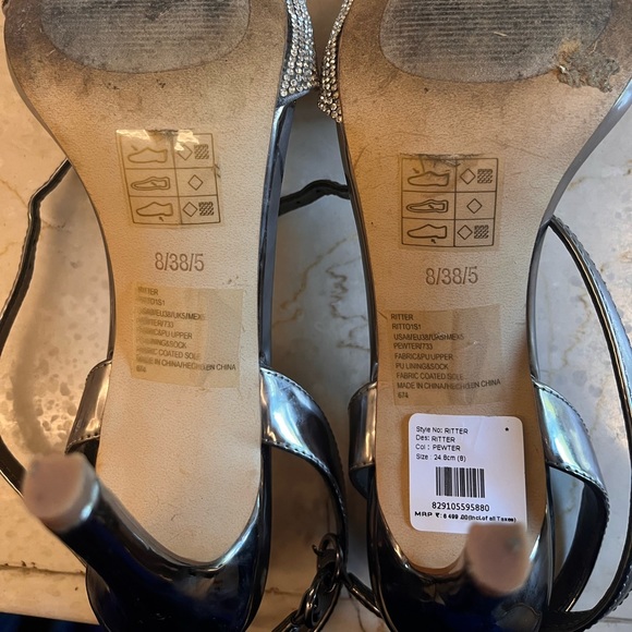 Steve Madden Ritter Embellished Stilettos with Ankle Strap - Picture 5 of 8